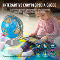 Educational Globe for Kids, 254 mm, Interactive AR World Globe with AR Golden Globe APP LED Night Lighting Rotation, STEM Toy Gifts for Kids Compatible with Android or iOS Devices