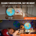 Educational Globe for Kids, 254 mm, Interactive AR World Globe with AR Golden Globe APP LED Night Lighting Rotation, STEM Toy Gifts for Kids Compatible with Android or iOS Devices