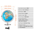 Educational Globe for Kids, 254 mm, Interactive AR World Globe with AR Golden Globe APP LED Night Lighting Rotation, STEM Toy Gifts for Kids Compatible with Android or iOS Devices