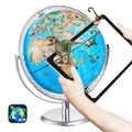 Educational Globe for Kids, 254 mm, Interactive AR World Globe with AR Golden Globe APP LED Night Lighting Rotation, STEM Toy Gifts for Kids Compatible with Android or iOS Devices