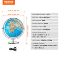 Interactive AR Globe 254mm LED Light STEM Toy Kids Android iOS