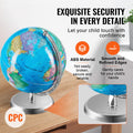 Rotating Globe 203mm Stand Educational Geographic Time Zone ABS