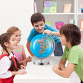 Rotating Globe 203mm Stand Educational Geographic Time Zone ABS