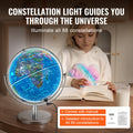 Illuminated World Globe 228mm LED Light Spinning Educational Earth