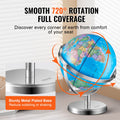 Illuminated World Globe 228mm LED Light Spinning Educational Earth