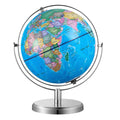 Illuminated World Globe 228mm LED Light Spinning Educational Earth