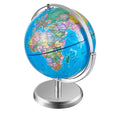 Illuminated World Globe 228mm LED Light Spinning Educational Earth
