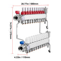 10-Branch Radiant Heat Manifold, 1/2