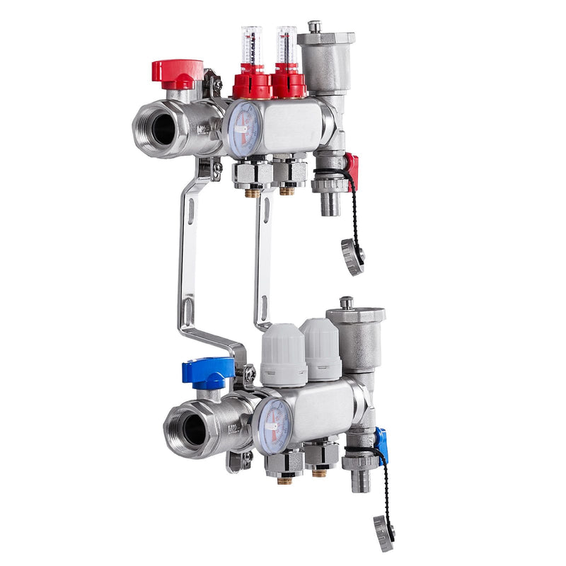 2-Branch Radiant Heat Manifold, 1/2