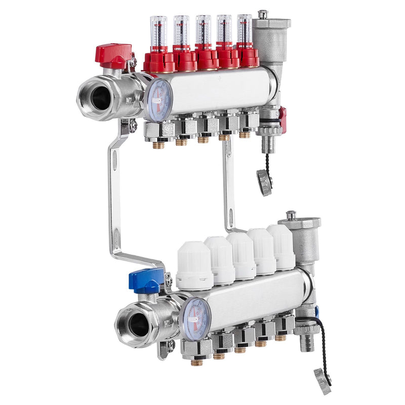 5-Branch Radiant Heat Manifold, 1/2