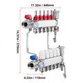 5-Branch Radiant Heat Manifold, 1/2