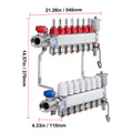 7-Branch Radiant Heat Manifold, 1/2