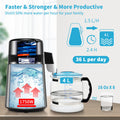 4L Water Distiller 1.5L/H Dual-Temp Timer Silver Stainless