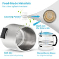 4L Water Distiller 1.5L/H Dual-Temp Timer Silver Stainless