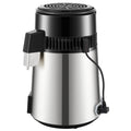 4L Water Distiller 1.5L/H Dual-Temp Timer Silver Stainless