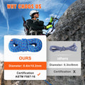 10.2mm Climbing Rope 40m 25KN Blue Steel Snap Hooks Rappelling