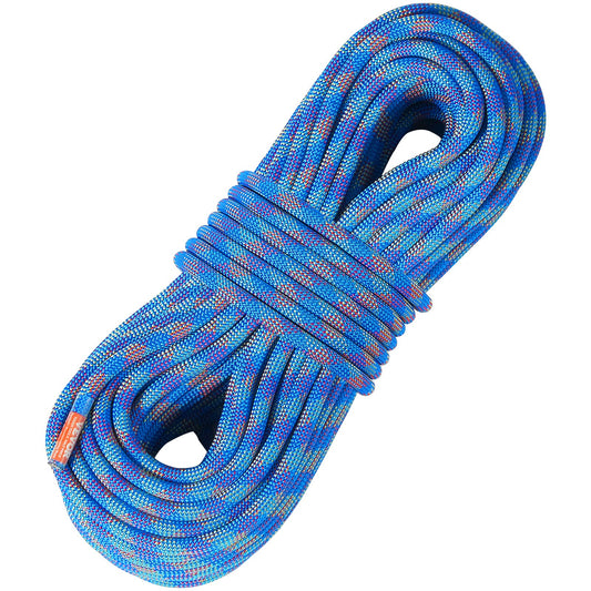10.2mm Climbing Rope 50M 25KN Blue Steel Snap Hooks Outdoor