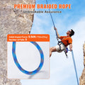 10.2mm Climbing Rope 50M 25KN Blue Steel Snap Hooks Outdoor