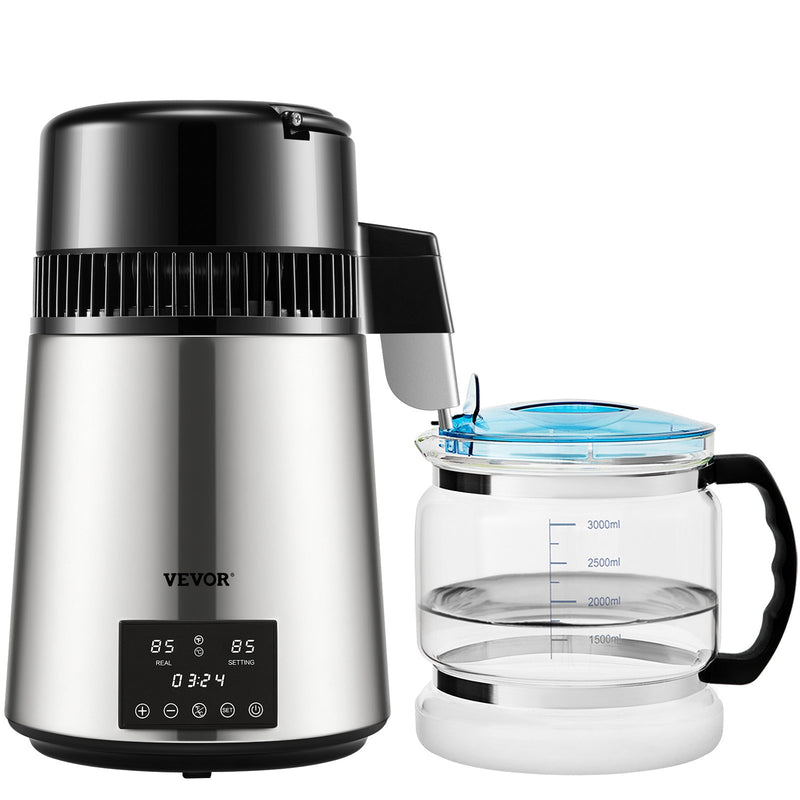 Water Distiller 4L 1L/H Timing Dual-Temp Silver