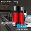 4L Water Distiller 1L/H Timing Dual Temp Red