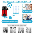 4L Water Distiller 1L/H Timing Dual Temp Red