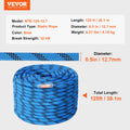 Static Climbing Rope 12.7mm 38M Blue Outdoor Rock