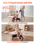 Toddler Tricycle 18m-5y Stroller Parent Push Handle Storage
