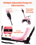 Toddler Tricycle 18m-5y Stroller Parent Push Handle Storage