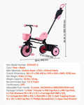 Toddler Tricycle 18m-5y Stroller Parent Push Handle Storage