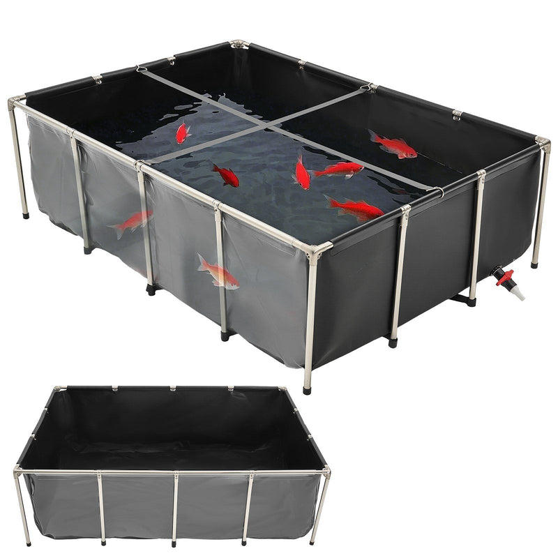 Canvas Fish Pond 1781L Above Ground Koi Tank Black