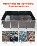 Canvas Fish Pond 1781L Above Ground Koi Tank Black