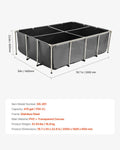 Canvas Fish Pond 1781L Above Ground Koi Tank Black