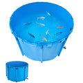 Canvas Fish Pond 1700L Round Foldable PVC Koi Tank Blue