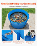 Canvas Fish Pond 1700L Round Foldable PVC Koi Tank Blue