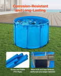 Canvas Fish Pond 1700L Round Foldable PVC Koi Tank Blue