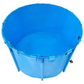 Canvas Fish Pond 1700L Round Foldable PVC Koi Tank Blue
