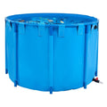 Canvas Fish Pond 1700L Round Foldable PVC Koi Tank Blue