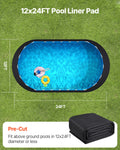 Pool Liner Pad Oval 12x24ft Above Ground Geotextile Mat