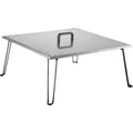Fire Pit Heat Deflector Stainless Steel Foldable Legs Cover