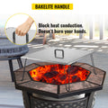 Fire Pit Heat Deflector Stainless Steel Foldable Legs Cover