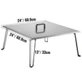 Fire Pit Heat Deflector Stainless Steel Foldable Legs Cover