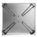 Fire Pit Heat Deflector Stainless Steel Foldable Legs Cover
