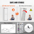 Media Storage Cabinet 9-Layer 756 CD Capacity Adjustable Shelves White