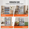 Media Storage Cabinet 9-Layer 756 CD Capacity Adjustable Shelves White