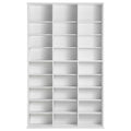Media Storage Cabinet 9-Layer 756 CD Capacity Adjustable Shelves White