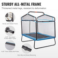 6FT Trampoline Kids Indoor Outdoor Safety Enclosure Gymnastics Bar
