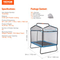 6FT Trampoline Kids Indoor Outdoor Safety Enclosure Gymnastics Bar