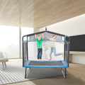 6FT Trampoline Kids Indoor Outdoor Safety Enclosure Gymnastics Bar