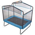 6FT Trampoline Kids Indoor Outdoor Safety Enclosure Gymnastics Bar