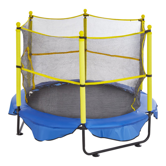 5FT Trampoline Kids Indoor Outdoor Safety Net Basketball Hoop Balls